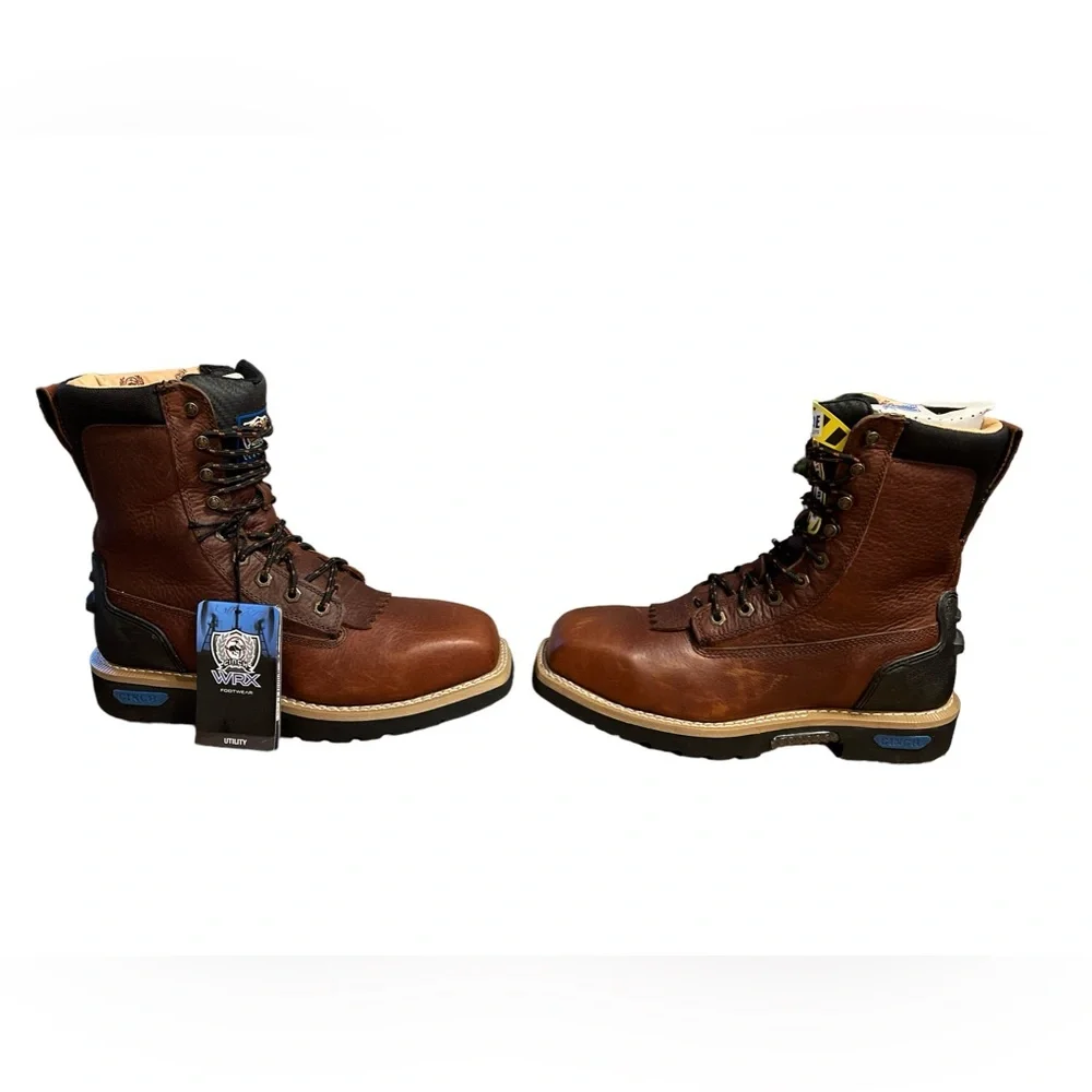Cinch Men’s WRX Footwear Safety Toe Waterproof‎ Utility Boots  8D Work Boots NEW